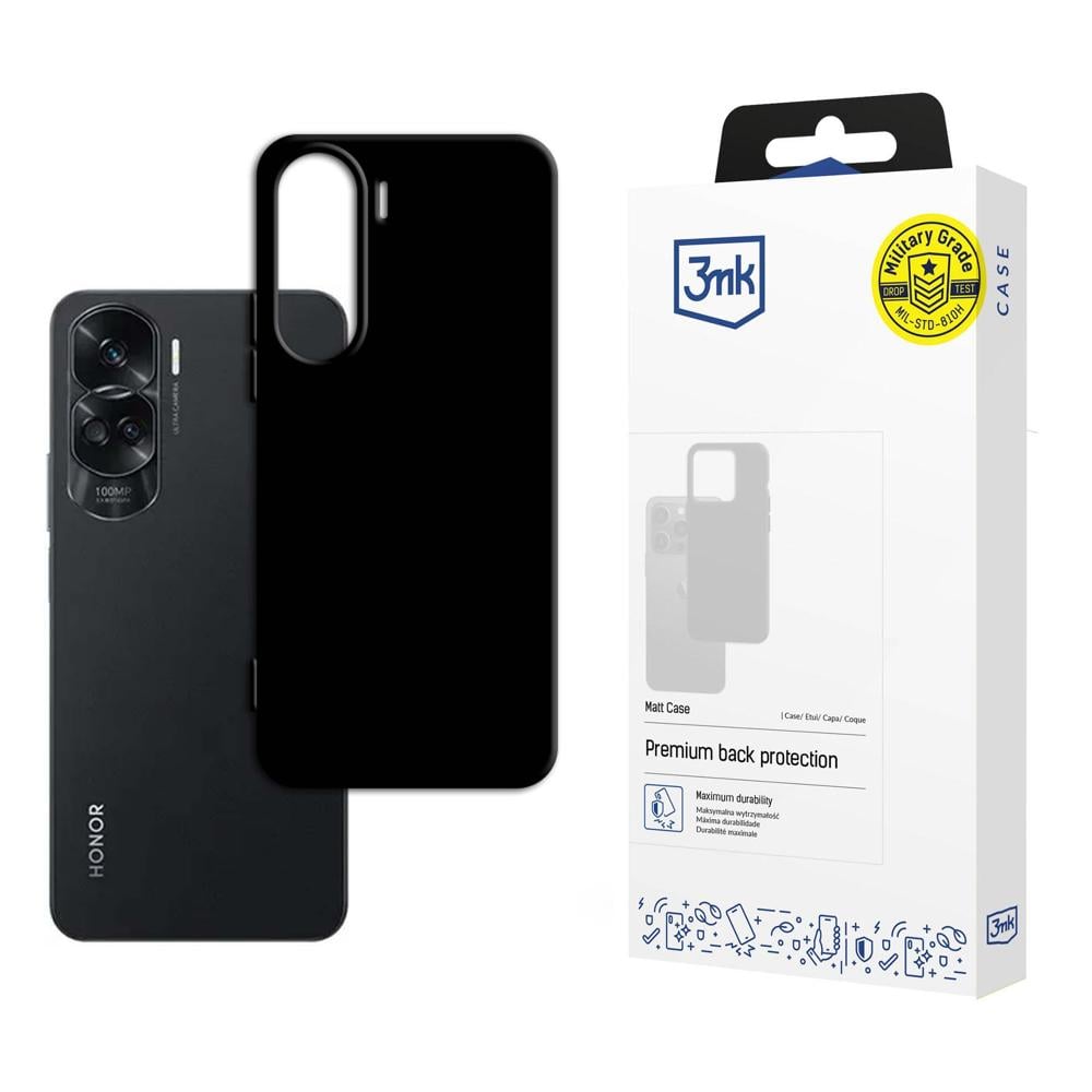 3MK Matt Back Cover Σιλικόνης Μαύρο (Honor 90 Lite)