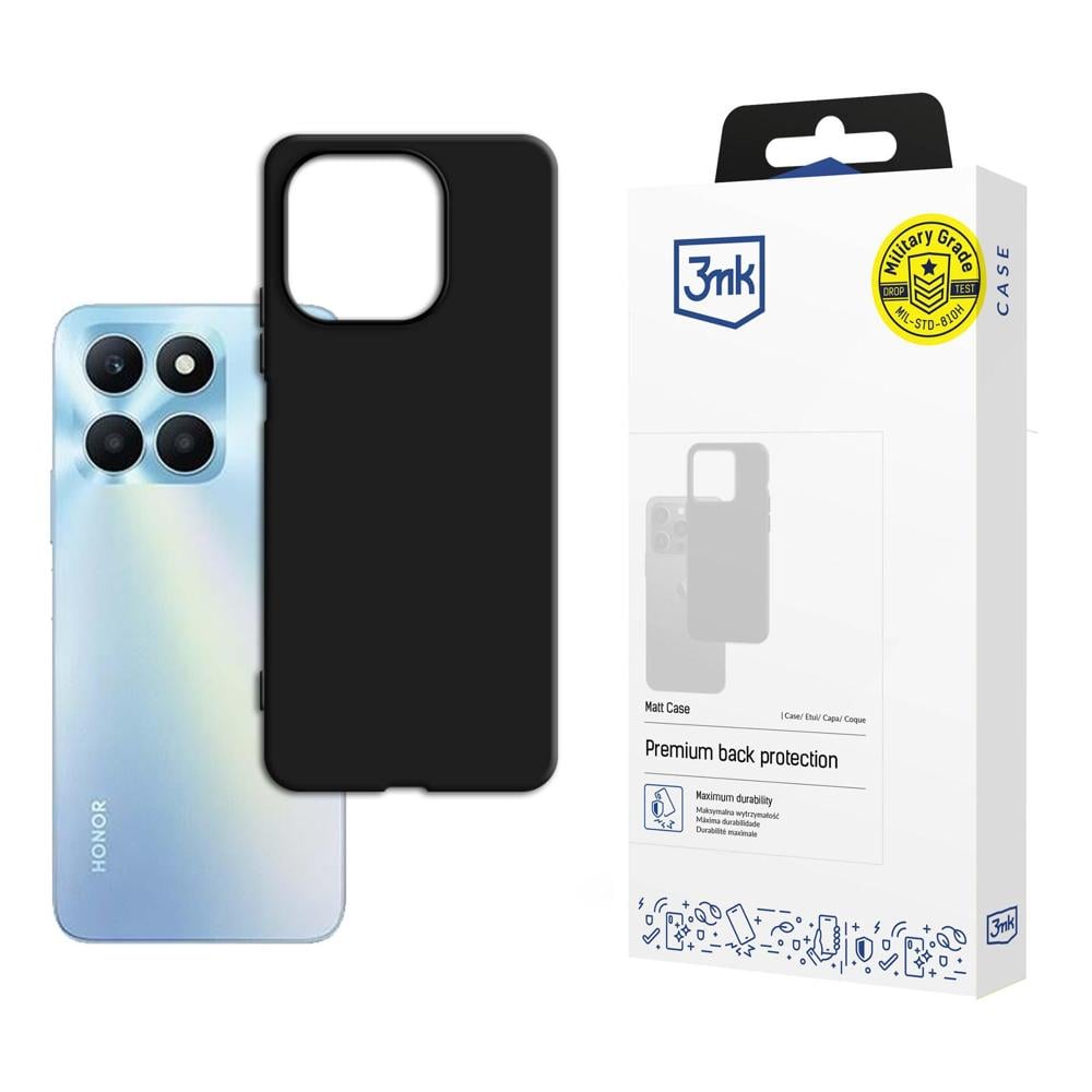 3MK Matt Back Cover Σιλικόνης 1.2mm Μαύρο (Honor X6a)