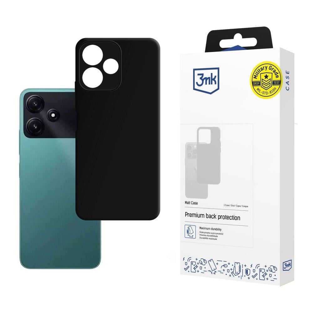 3MK Matt Back Cover Σιλικόνης Μαύρο (Poco M6 Pro 5G)