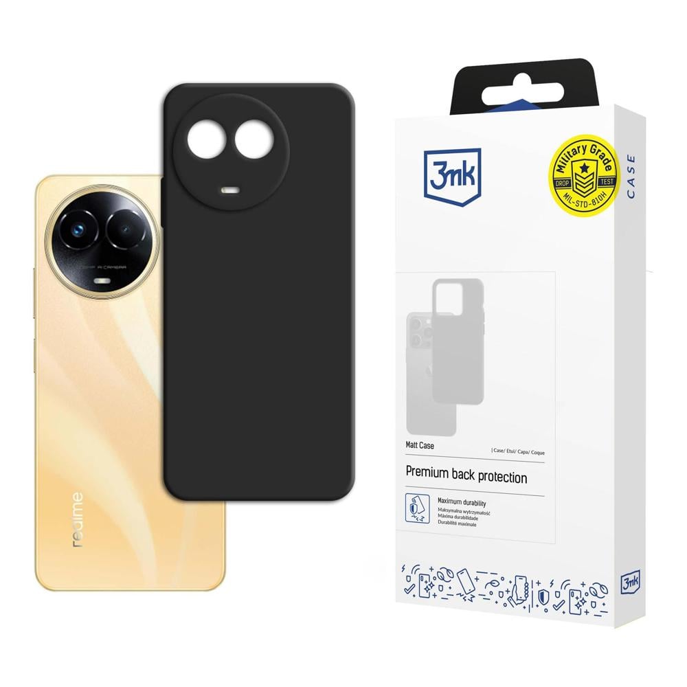 3MK Matt Back Cover Σιλικόνης 1.2mm Μαύρο (Realme 11)