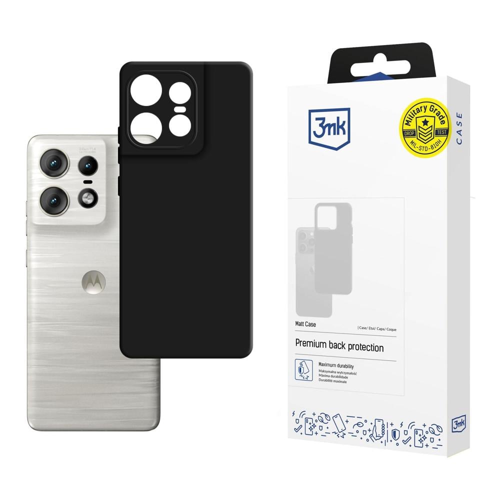 3MK Matt Back Cover Σιλικόνης Μαύρο (Motorola Edge 50 Pro)