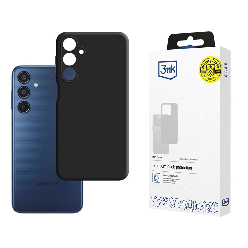 3MK Matt Back Cover Σιλικόνης 1.2mm Μαύρο (Samsung Galaxy M35 5G)