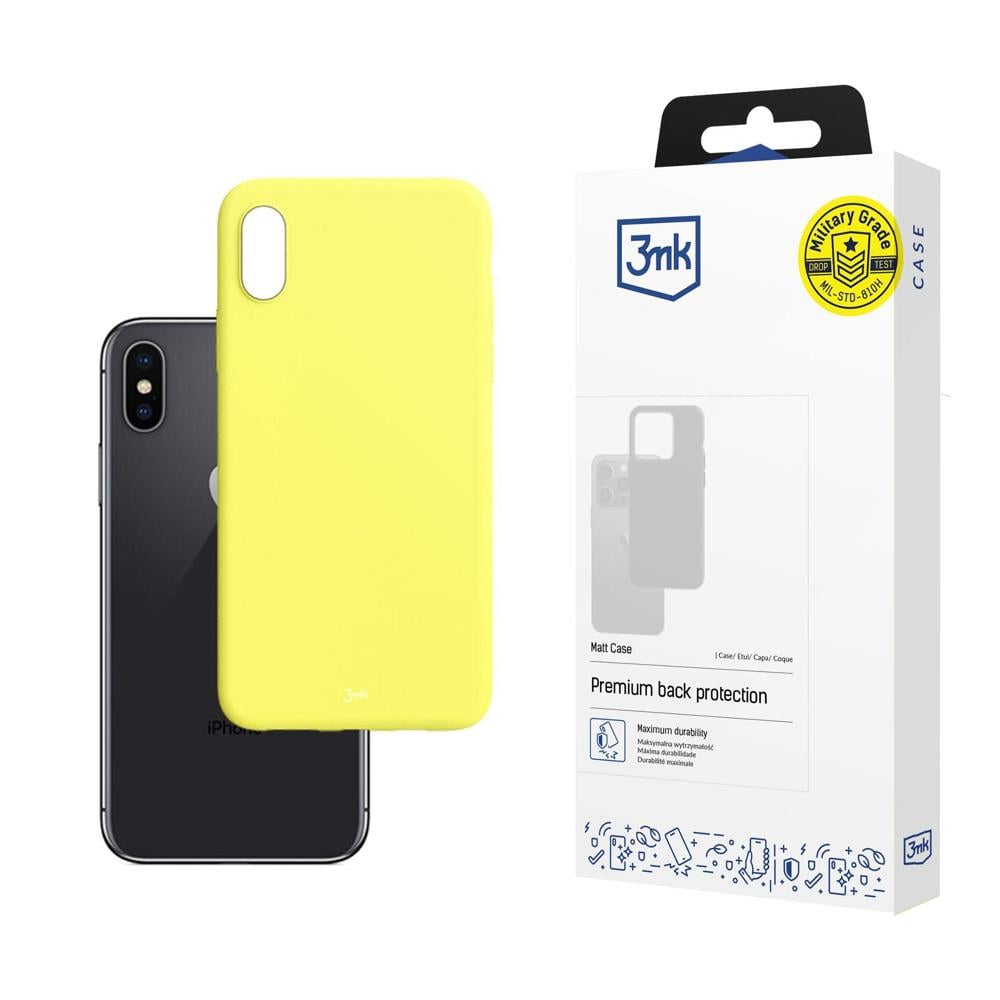3MK Matt Back Cover Σιλικόνης 1.2mm Lime (iPhone X / Xs)