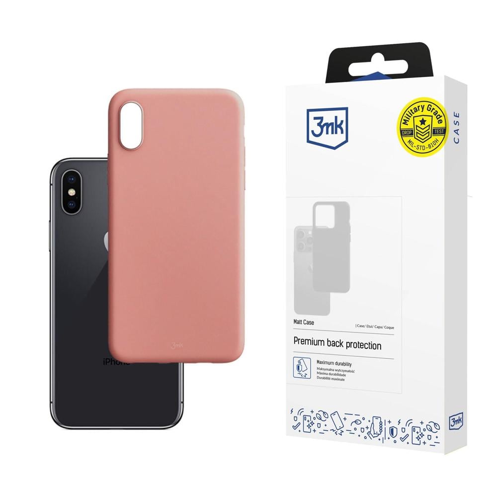 3MK Matt Back Cover Σιλικόνης 1.2mm Lychee (iPhone X / Xs)