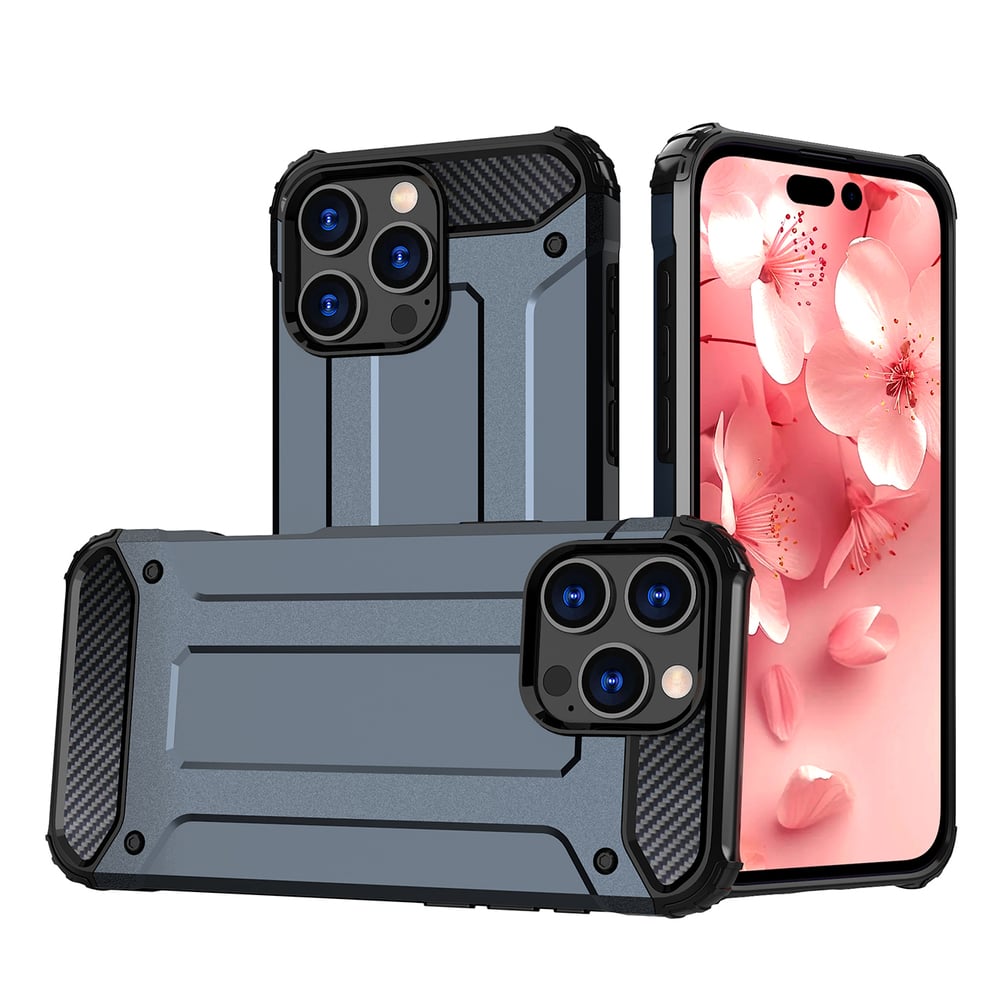 Hurtel Hybrid Back Cover Σιλικόνης / Πλαστικό Μπλε (iPhone 16 Pro)