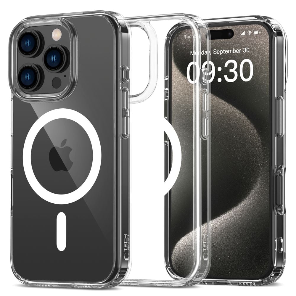 Tech-Protect Flexair Hybrid MagSafe Back Cover Tempered Glass Διάφανο (iPhone 16 Pro Max)