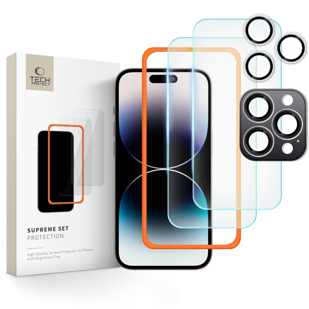 Tech-Protect Supreme Set 0.3mm Tempered Glass (iPhone 17 Pro Max / iPhone 16 Pro Max)