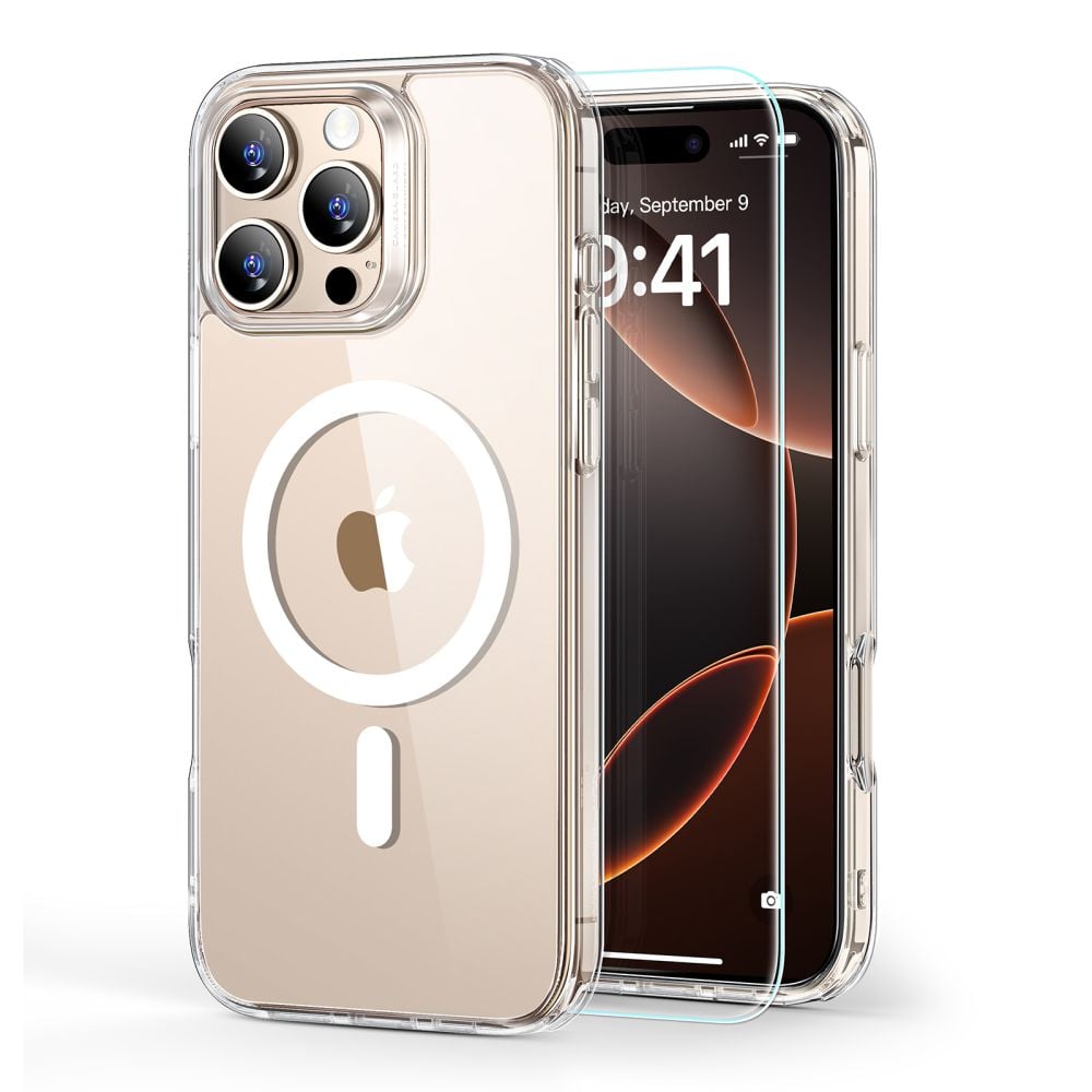 ESR Classic Hybrid Halolock Magsafe Back Cover Tempered Glass 0.3mm Διάφανο (iPhone 16 Pro Max)