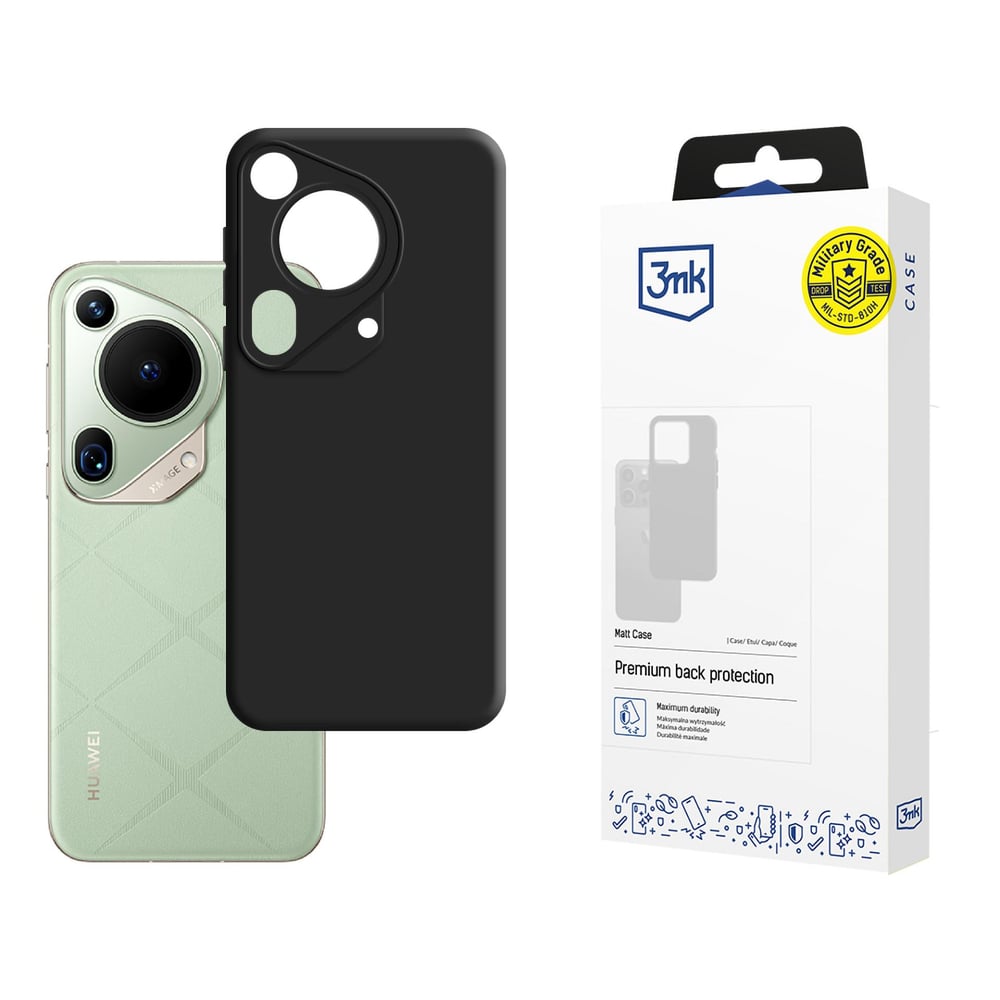 3MK Matt Back Cover Σιλικόνης Μαύρο (Huawei Pura 70 Ultra)