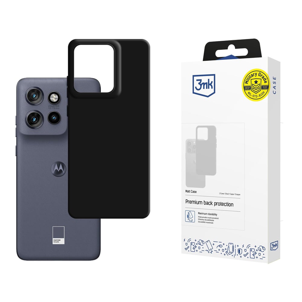 3MK Matt Case Back Cover Σιλικόνης 1.2mm Μαύρο (Motorola Edge 50 Neo / Edge 60 Neo)
