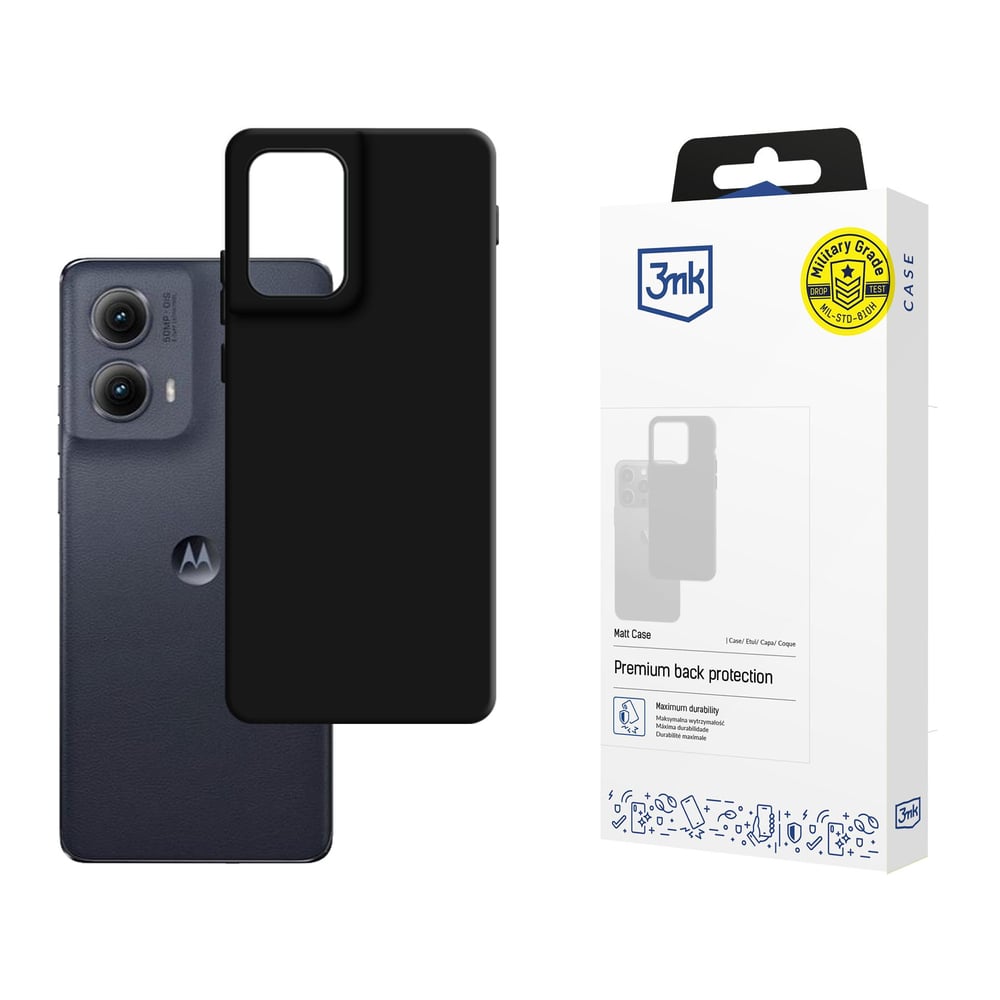 3MK Matt Back Cover Σιλικόνης Μαύρο (Motorola Edge 2024)