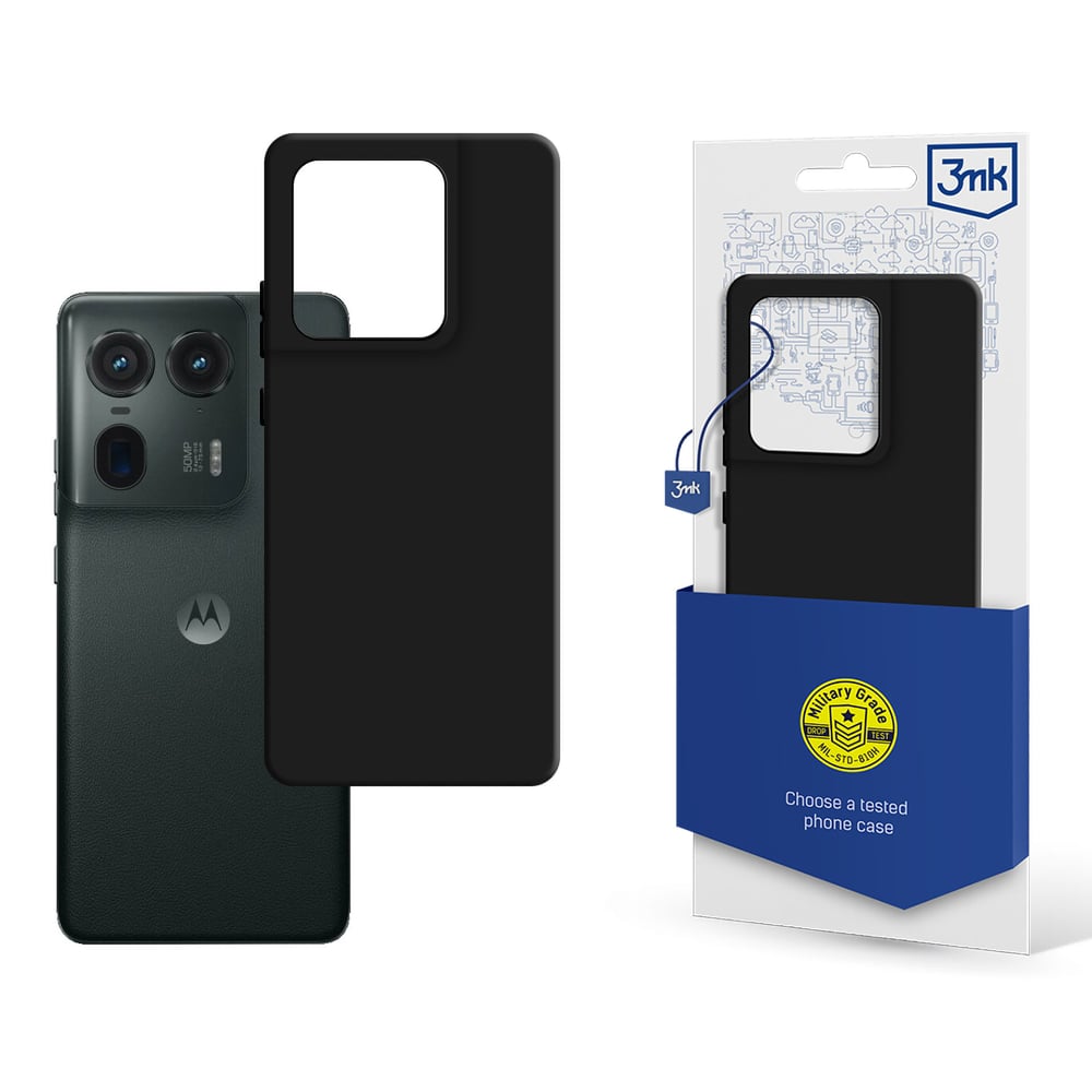 3MK Matt Back Cover Σιλικόνης 1.2mm Μαύρο (Motorola Moto Edge 50 Ultra)