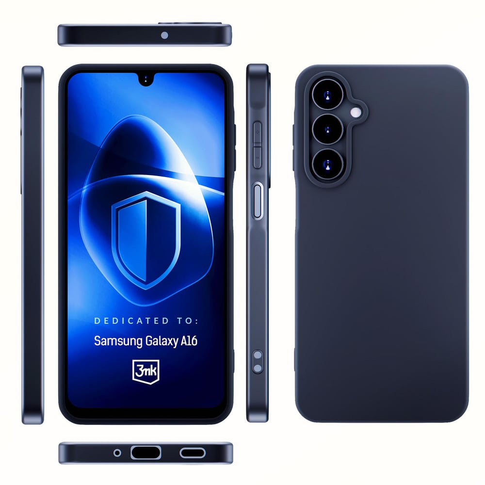 3MK Matt Back Cover Σιλικόνης Μαύρο (Samsung Galaxy A16, 3mk)