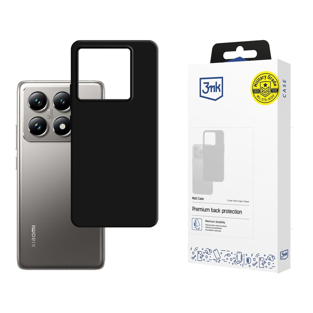 3MK Matt Back Cover Σιλικόνης Μαύρο (Xiaomi 14T Pro - 3mk)