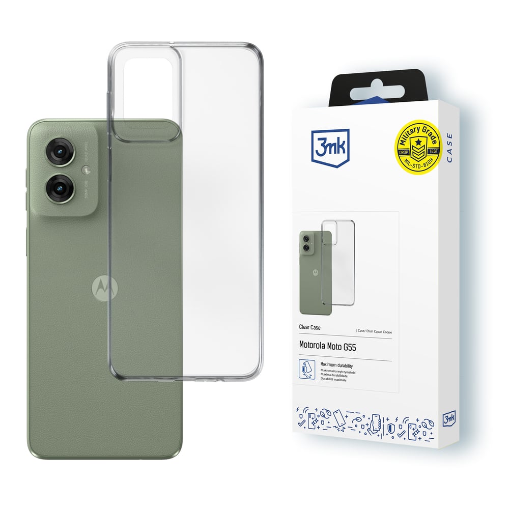 3MK Moto Back Cover Πλαστικό Διάφανο (Motorola Moto G55 5G, 3mk)