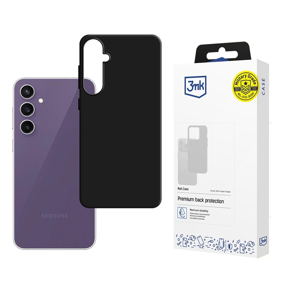 3MK Matt Back Cover Σιλικόνης Μαύρο (Galaxy S24 FE)