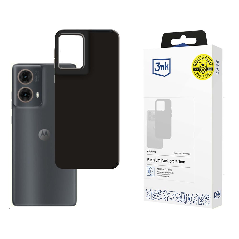 3MK Matt Back Cover Σιλικόνης Μαύρο (Moto G85)
