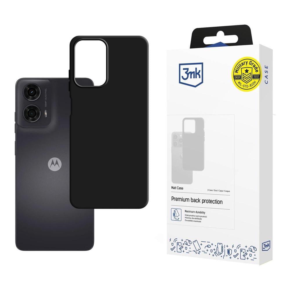 3MK Moto Back Cover Σιλικόνης Μαύρο (Motorola Moto G24)