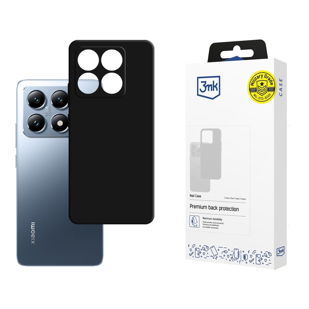 3MK Matt Back Cover Σιλικόνης Μαύρο (Xiaomi 14T)
