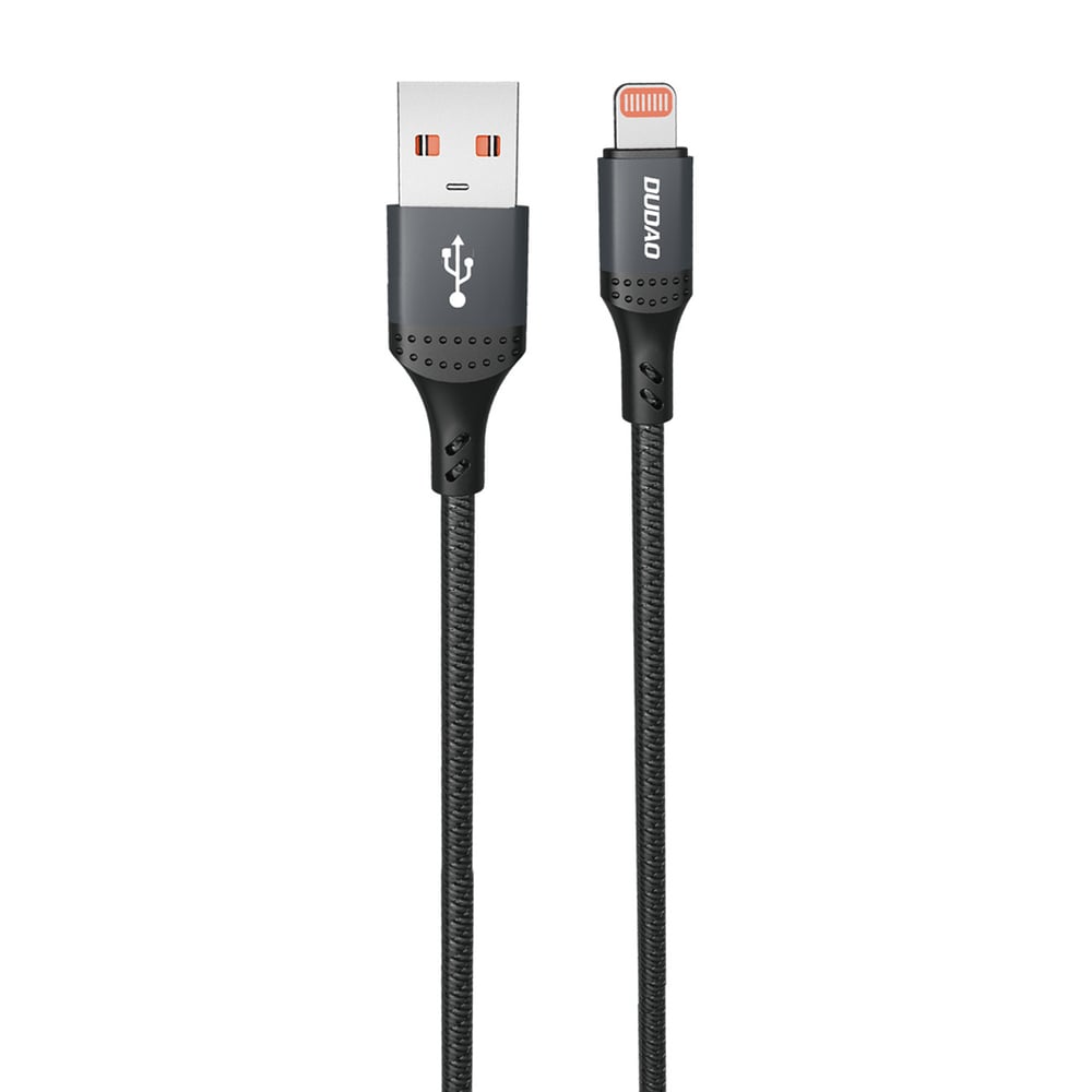 Dudao Braided USB-A to Lightning Cable 30W Μαύρο 1.2m