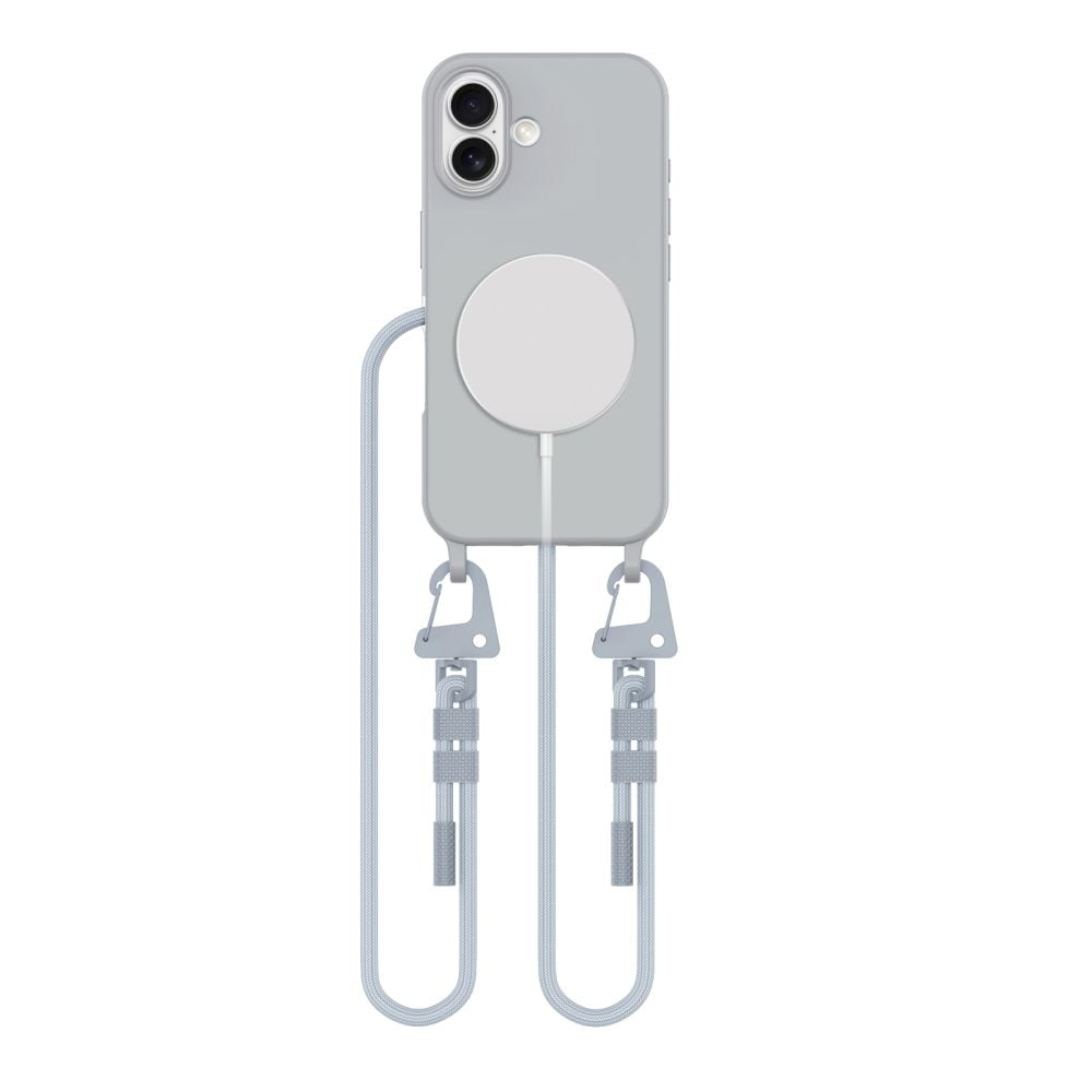 Tech-Protect Magnecklace Back Cover Σιλικόνης Γκρι (iPhone 16)