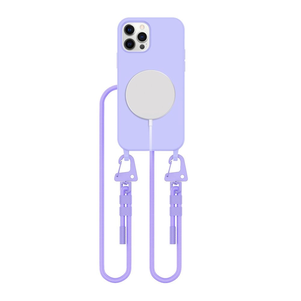 Tech-Protect Magnecklace Back Cover Σιλικόνης Λιλά (iPhone 12 / 12 Pro)