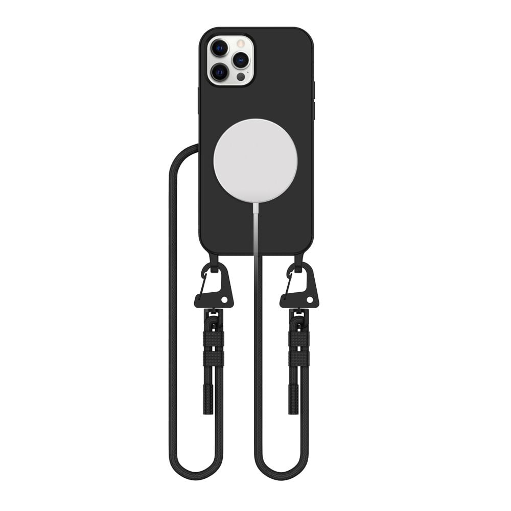Tech-Protect Magnecklace Back Cover Σιλικόνης Μαύρο (iPhone 12 / 12 Pro)