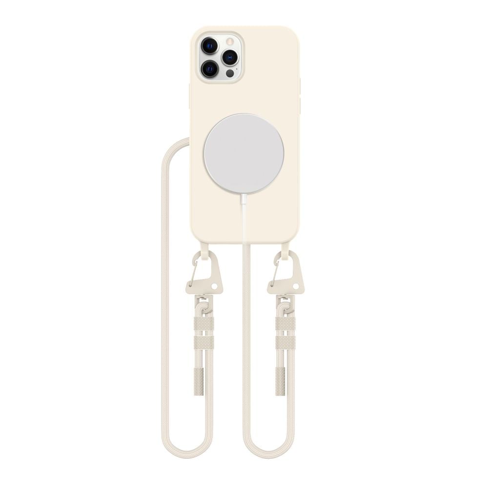 Tech-Protect Magnecklace Back Cover Σιλικόνης Μπεζ (iPhone 12 / 12 Pro)