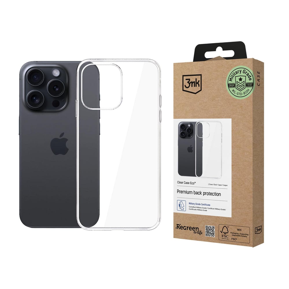 3MK Clear Case Eco Back Cover Πλαστικό Διάφανο (iPhone 15 Pro Max)