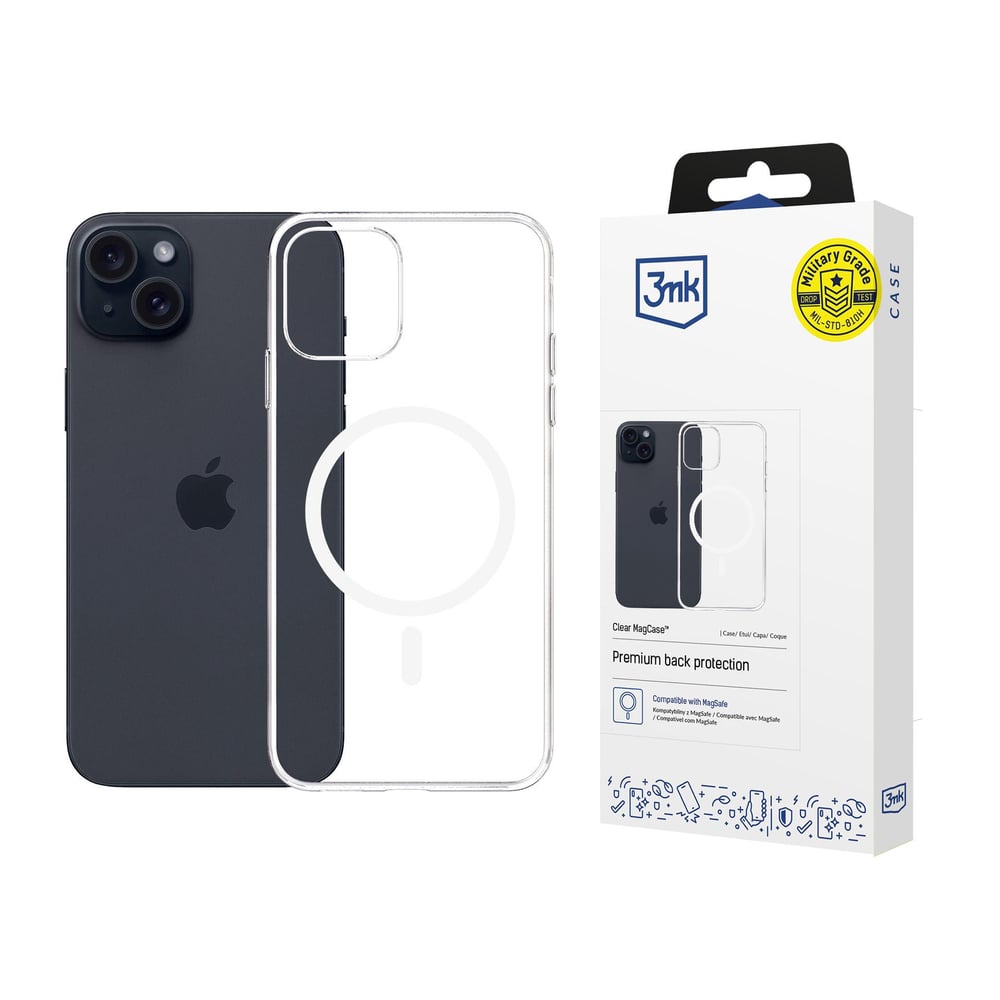 3MK Magcase Back Cover Πλαστικό 1.5mm Διάφανο (iPhone 15)
