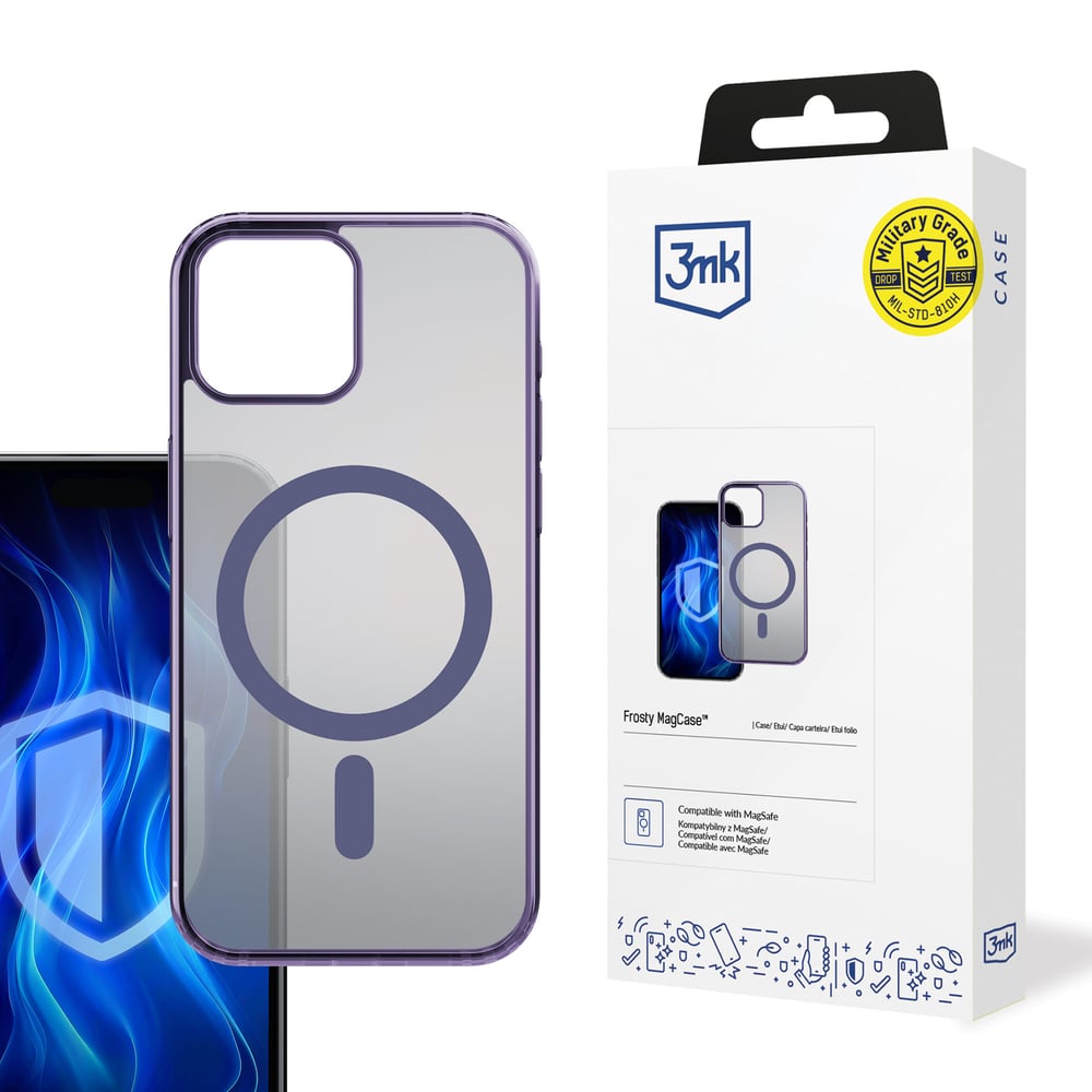 3MK Frosty Magcase Back Cover 2mm Μωβ (iPhone 15)