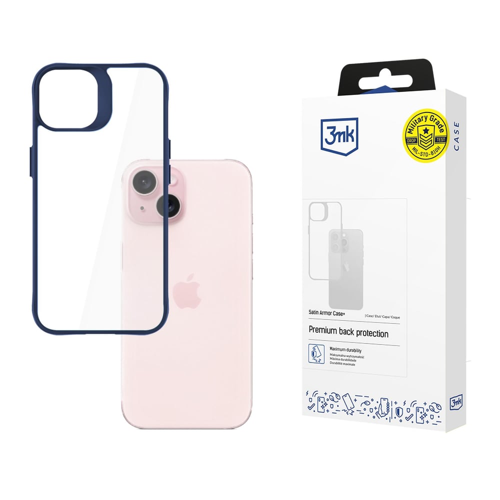 3MK Satin Armor Case+ Back Cover Πλαστικό Μπλε (iPhone 15)