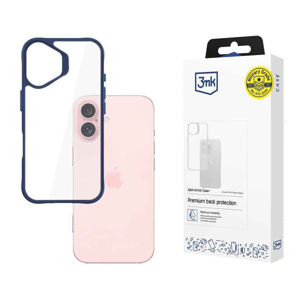 3MK Satin Armor Case+ Back Cover Πλαστικό Μπλε (iPhone 16)