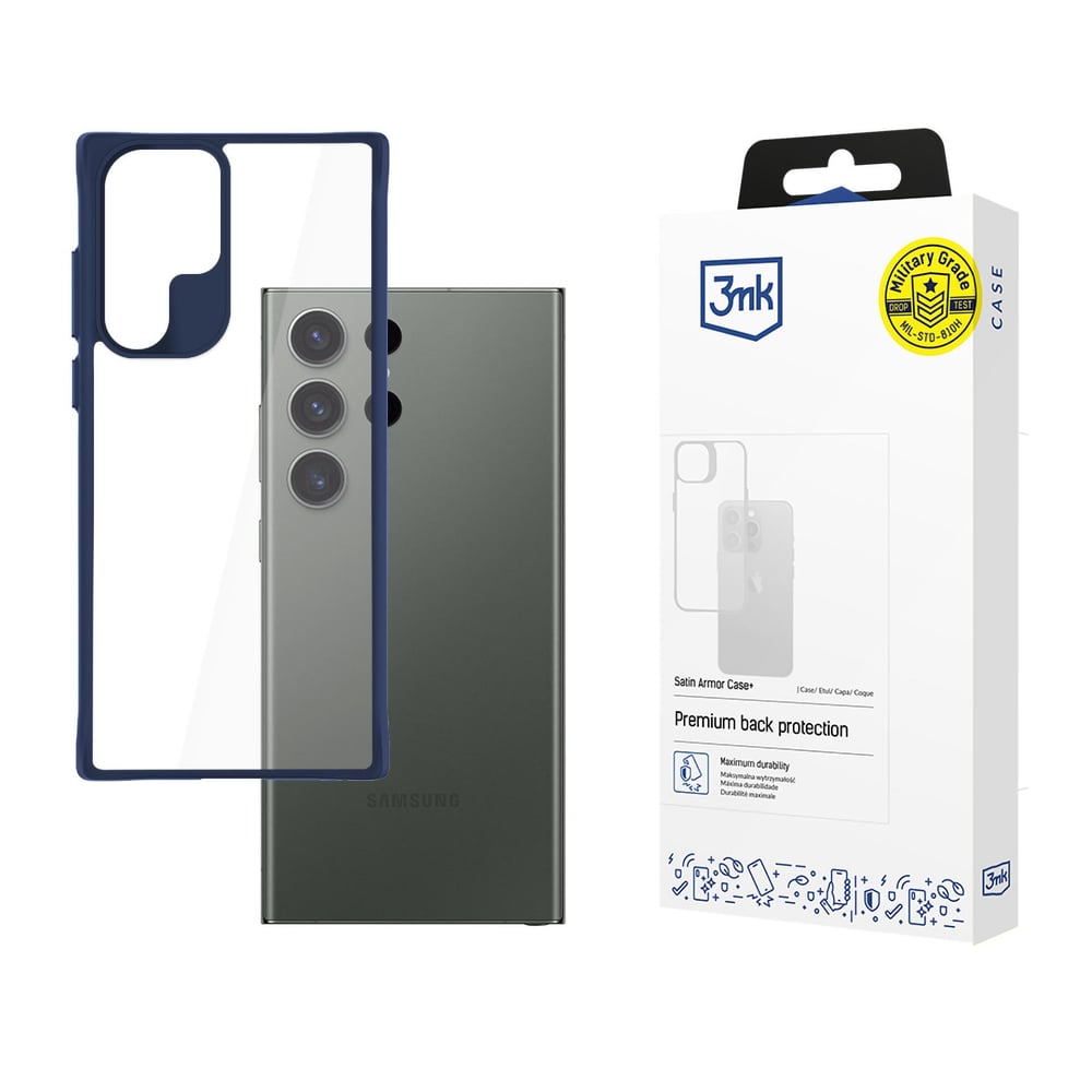 3MK Satin Armor Case+ Back Cover Πλαστικό Μπλε (Galaxy S24 Ultra)