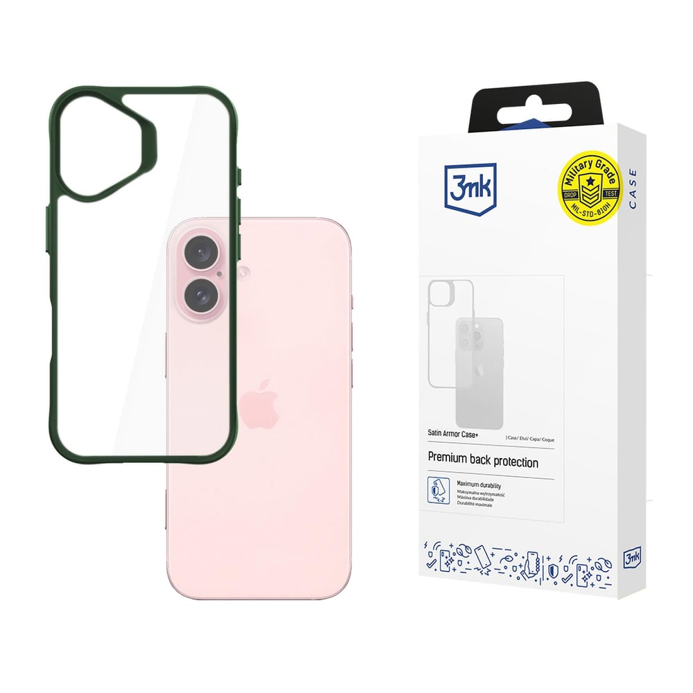3MK Satin Armor Case+ Back Cover Πλαστικό Πράσινο (iPhone 16)