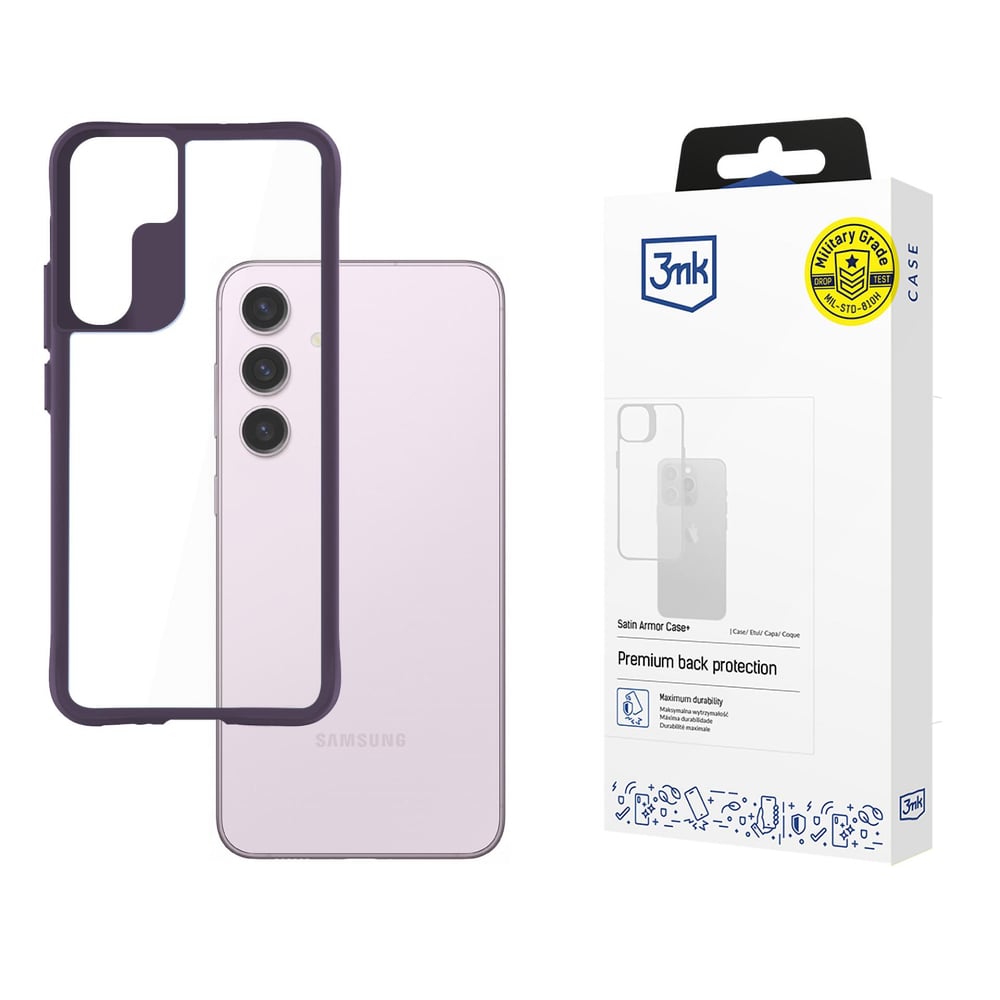 3MK Satin Armor Case+ Back Cover Πλαστικό Μωβ (Galaxy S24)
