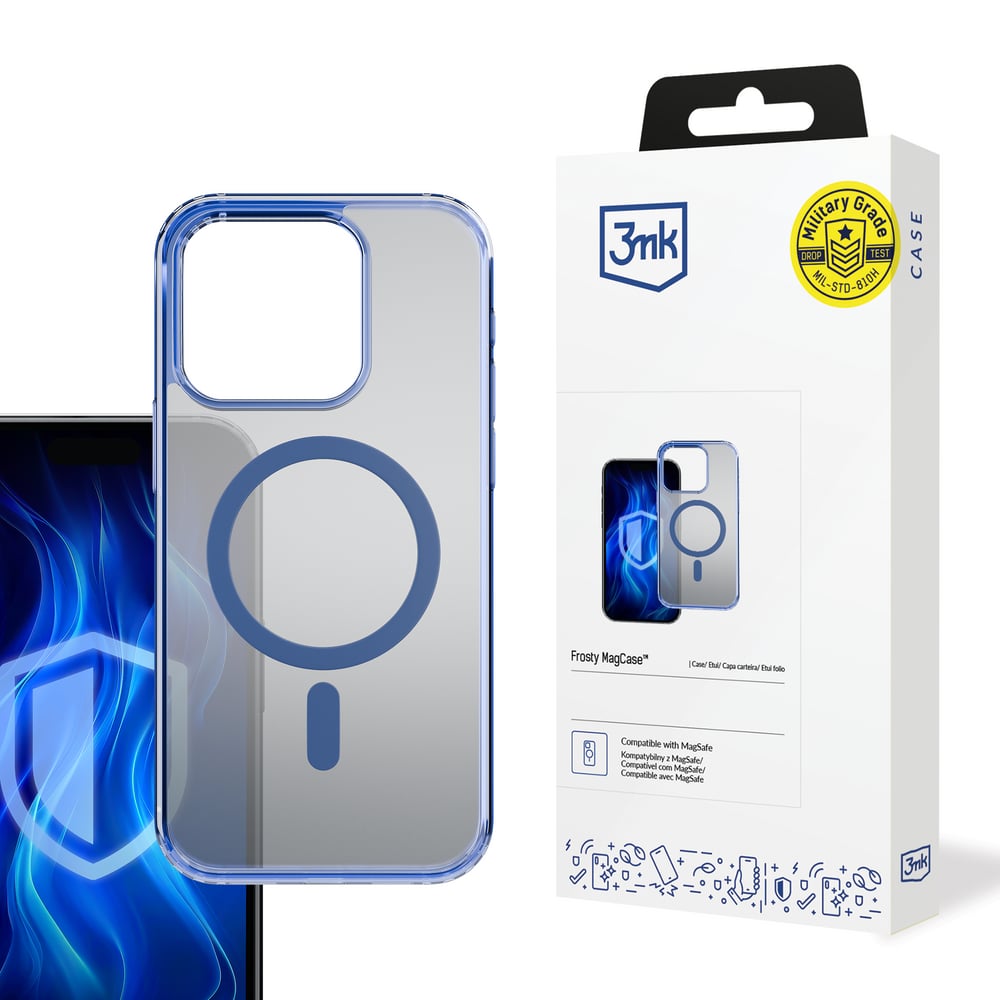 3MK Frosty Magcase Back Cover Μεταλλικό 2mm Μπλε (iPhone 16 Pro)
