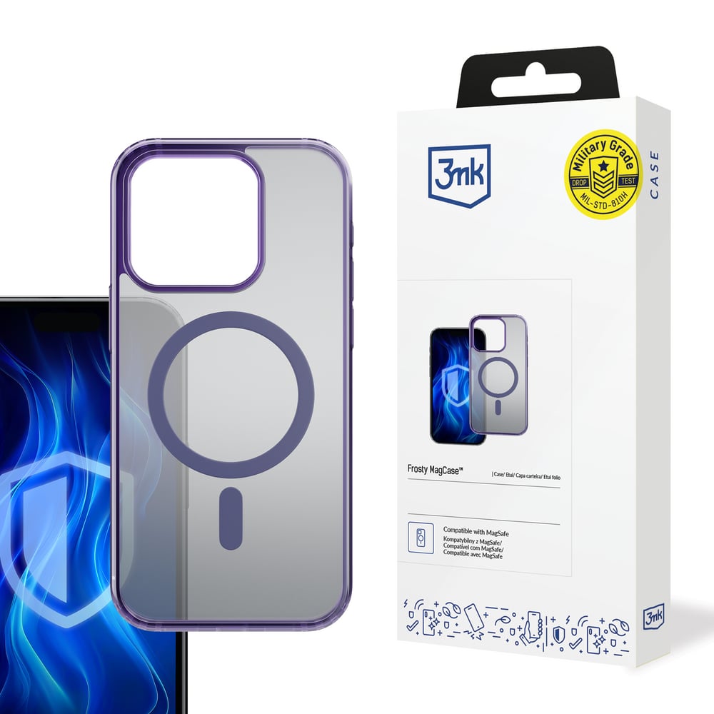 3MK Frosty Magcase Back Cover 2mm Μωβ (iPhone 15 Pro Max)
