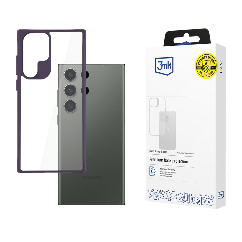 3MK Satin Armor Case+ Back Cover Πλαστικό Μωβ (Galaxy S24 Ultra)