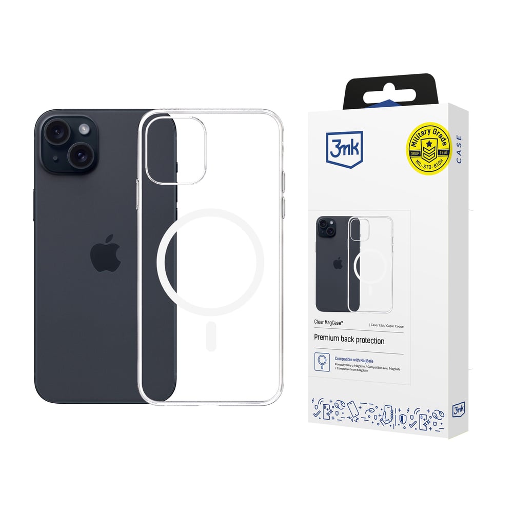 3MK Clear Magcase Back Cover Πλαστικό 1.5mm Διάφανο (iPhone 15 Plus)