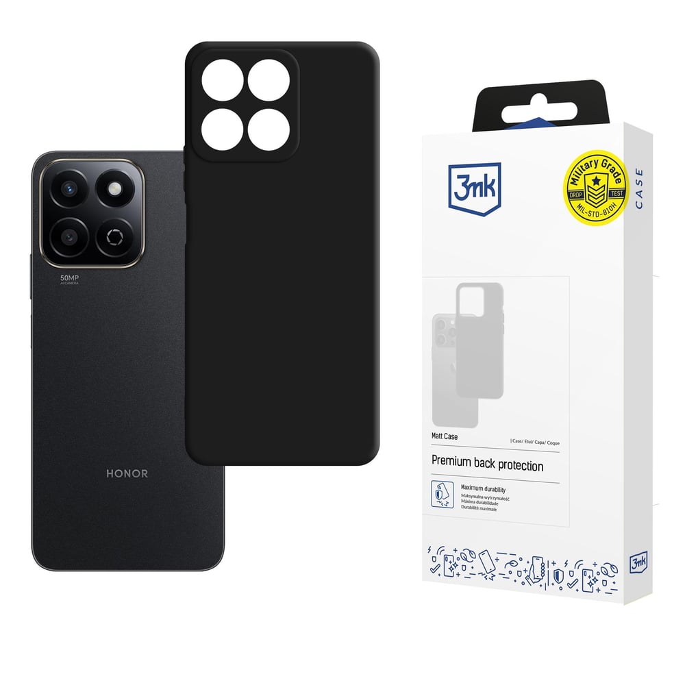 3mk Case Honor 200 Smart Finition Mate Souple Antichoc Black