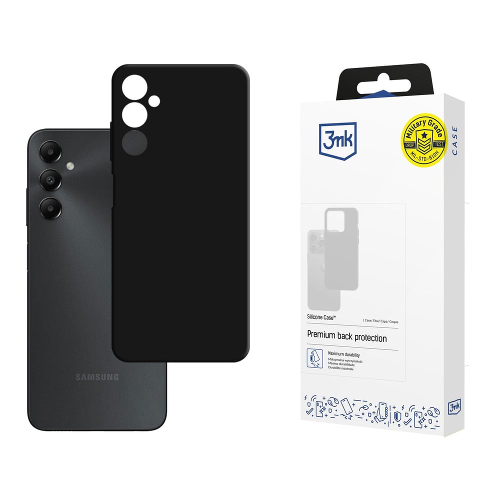 3MK Silicone Back Cover Σιλικόνης / Δερμάτινο 2mm Μαύρο (Galaxy A05s)