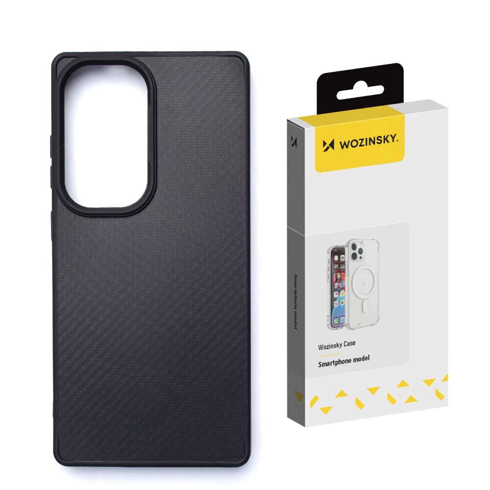 Wozinsky Carbon Fiber Back Cover Σιλικόνης Μαύρο (Galaxy S25+)