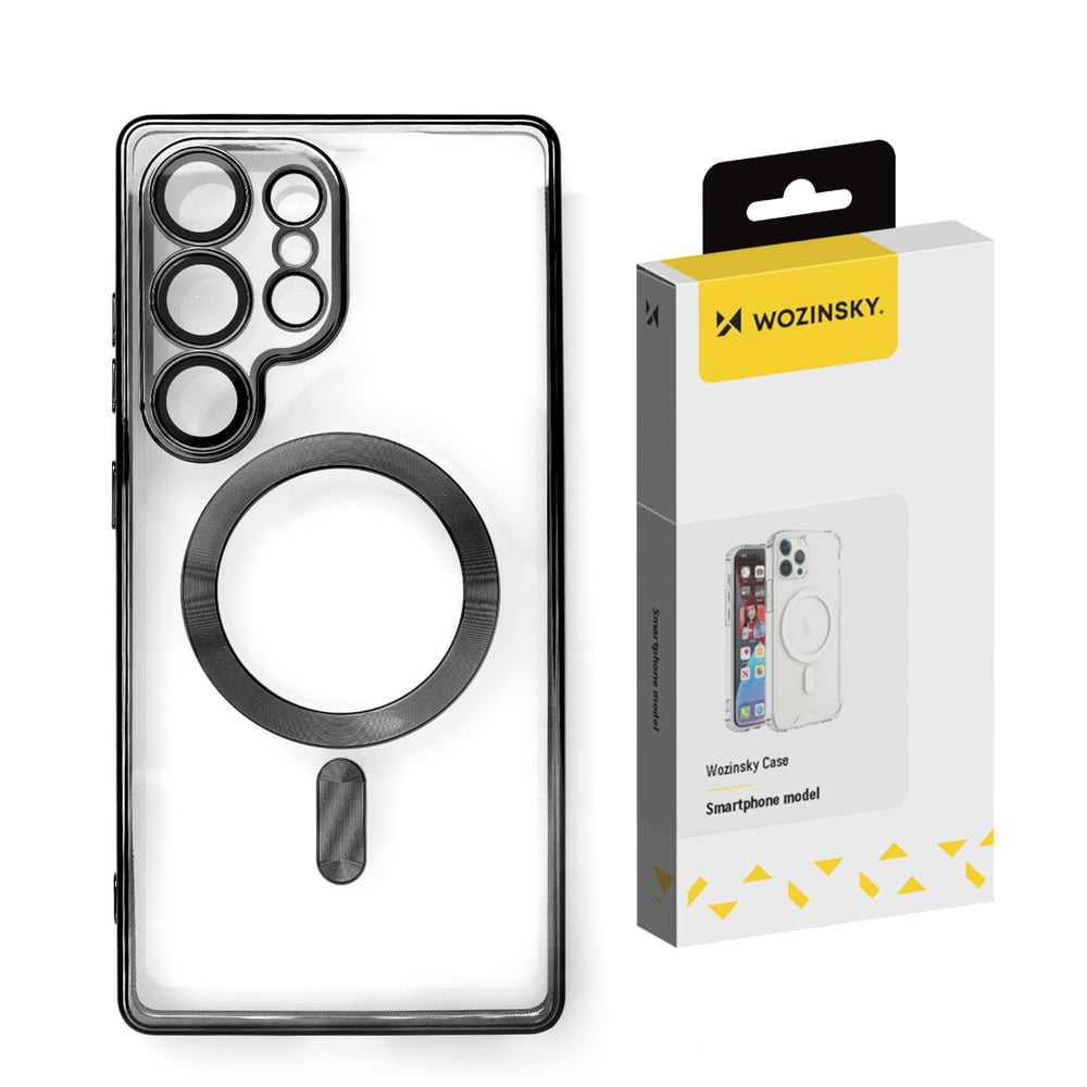 Wozinsky Electroplated Back Cover Σιλικόνης Μαύρο (Galaxy S25+)