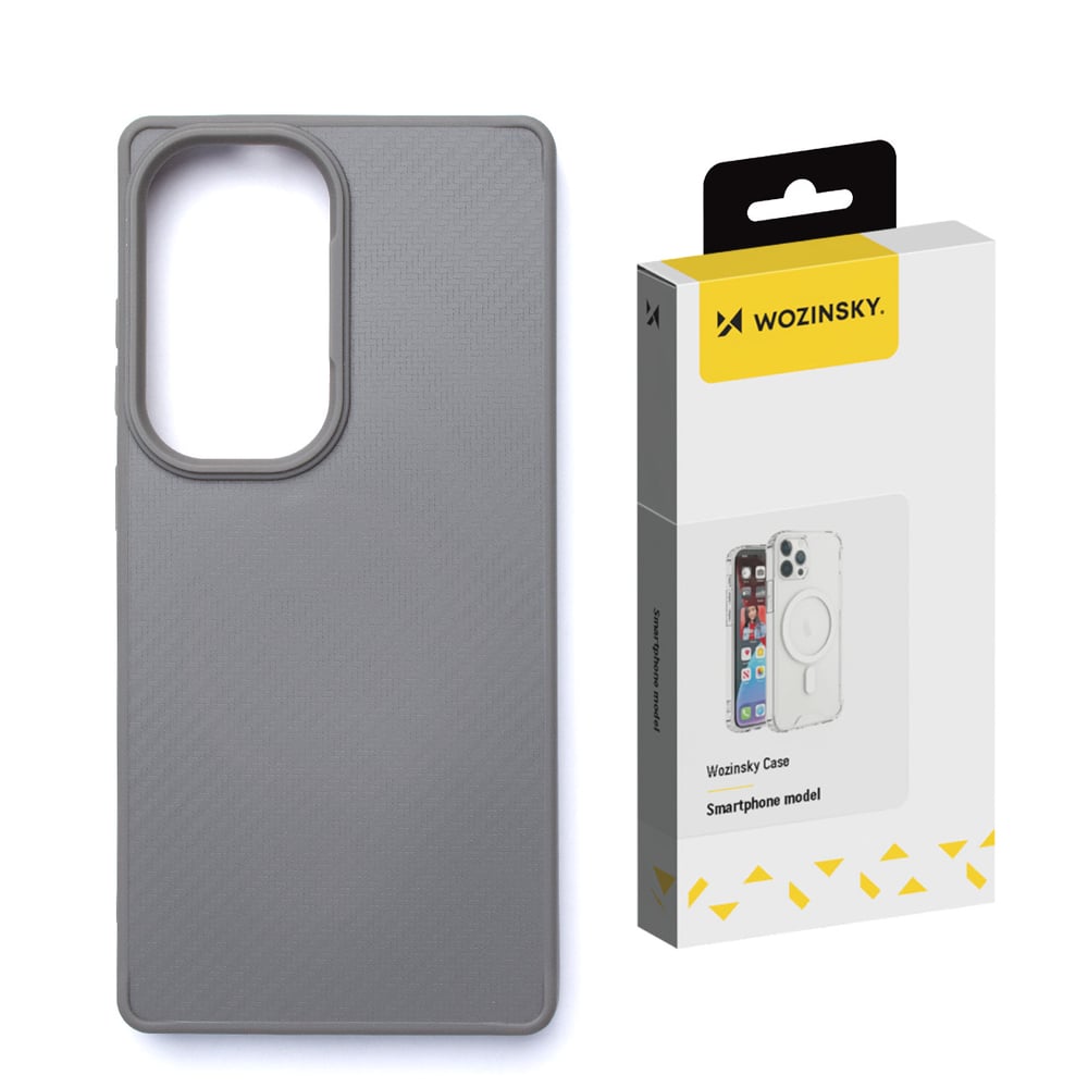 Wozinsky Carbon Fiber Back Cover Σιλικόνης Γκρι (Galaxy S25)