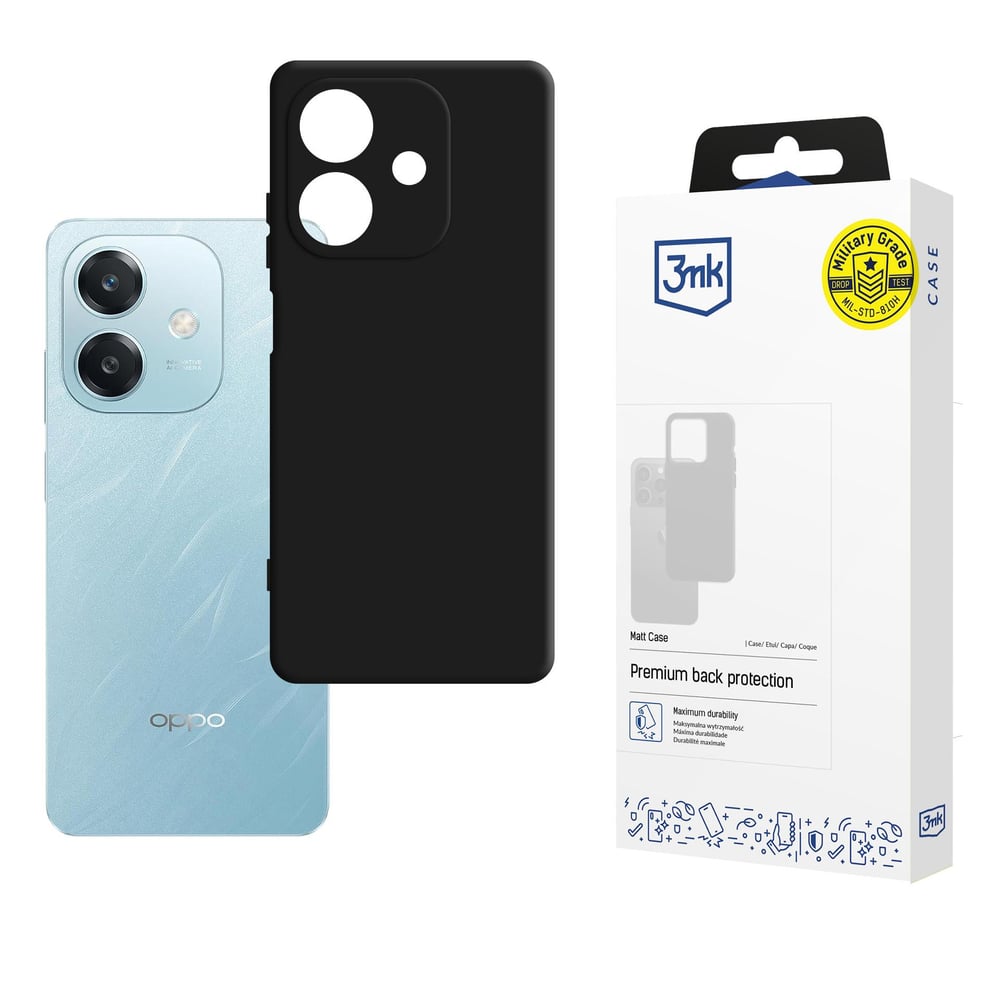3MK Matt Back Cover Σιλικόνης Μαύρο (Oppo A60 5G - 3mk)