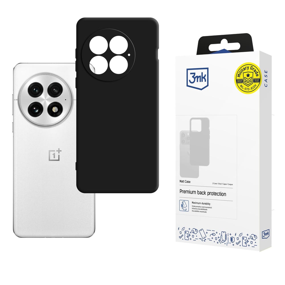 3MK Matt Back Cover Σιλικόνης 1.2mm Μαύρο (OnePlus 13)