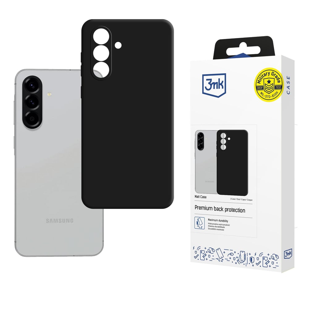 3MK Matt Back Cover Σιλικόνης Μαύρο (Samsung Galaxy A36 5G, 3mk)
