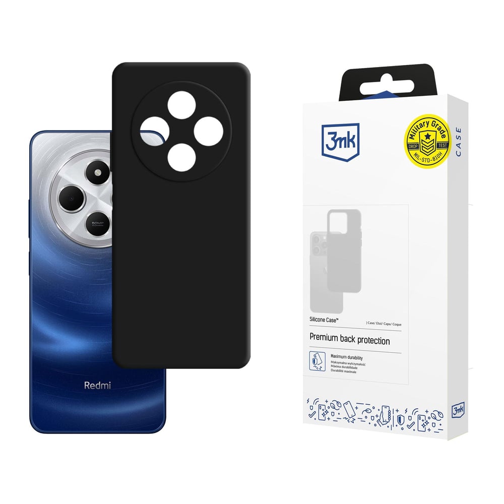3MK Back Cover Σιλικόνης 2mm Μαύρο (Redmi 14C / Poco C75)