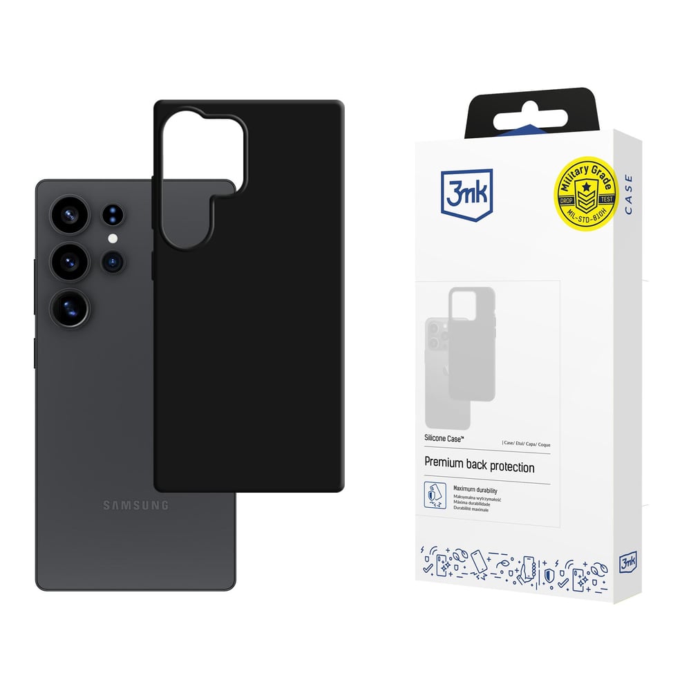 3MK Silicone Back Cover Σιλικόνης / Δερμάτινο 2mm Μαύρο (Samsung Galaxy S25 Ultra - 3mk)